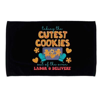 Cutest Cookies Labor And Delivery Christmas Holiday Party Microfiber Hand Towel