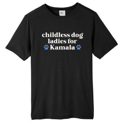 Childless Cat Lady For Kamala Harris Madam President 2024 Tank Top Tall Fusion ChromaSoft Performance T-Shirt