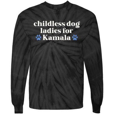 Childless Cat Lady For Kamala Harris Madam President 2024 Tank Top Tie-Dye Long Sleeve Shirt