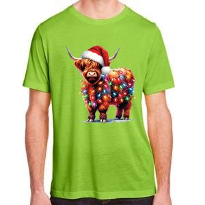 Christmas Cow Lights Cow Lover Xmas Adult ChromaSoft Performance T-Shirt