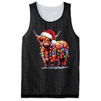 Christmas Cow Lights Cow Lover Xmas Mesh Reversible Basketball Jersey Tank