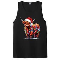 Christmas Cow Lights Cow Lover Xmas PosiCharge Competitor Tank