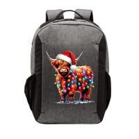 Christmas Cow Lights Cow Lover Xmas Vector Backpack