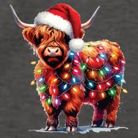 Christmas Cow Lights Cow Lover Xmas Vector Backpack