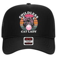 Childless Cat Lady 2024 For President High Crown Mesh Back Trucker Hat