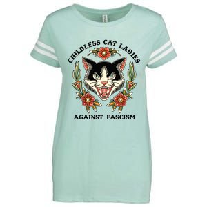 Childless Cat Ladies Against Fascism Enza Ladies Jersey Football T-Shirt