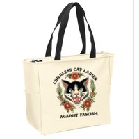 Childless Cat Ladies Against Fascism Zip Tote Bag