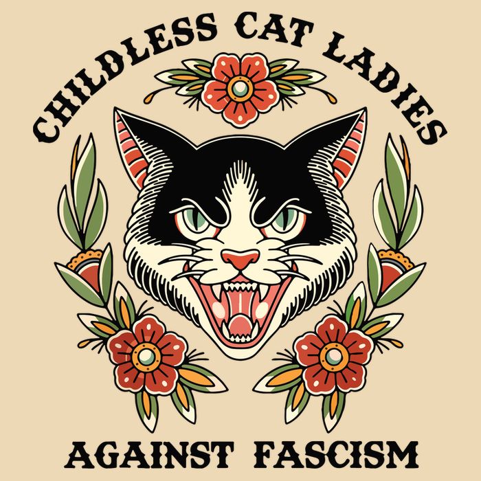 Childless Cat Ladies Against Fascism Zip Tote Bag