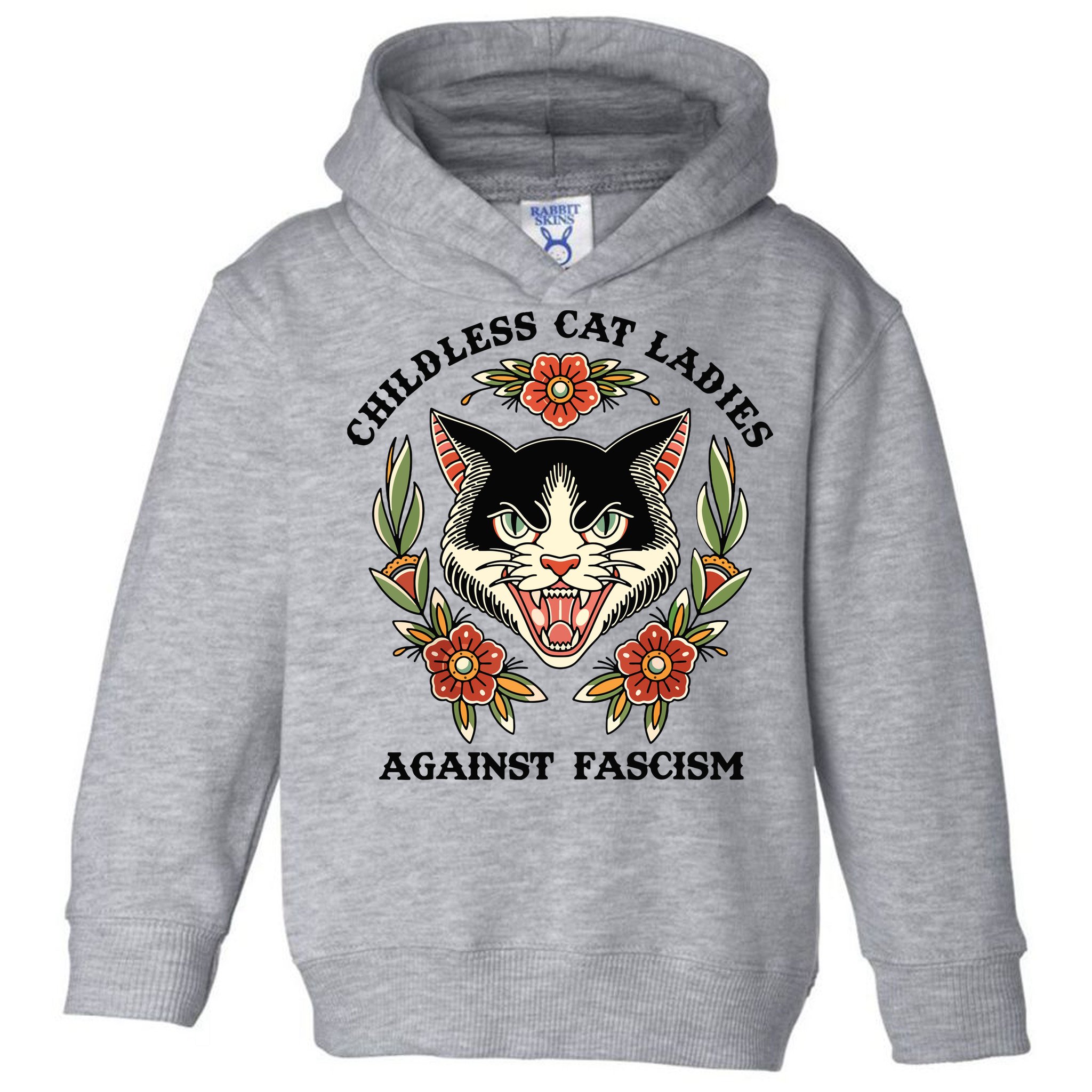 Childless Cat Ladies Against Fascism Toddler Hoodie