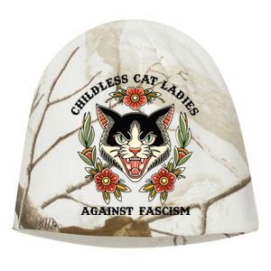 Childless Cat Ladies Against Fascism Kati - Camo Knit Beanie