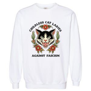 Childless Cat Ladies Against Fascism Garment-Dyed Sweatshirt