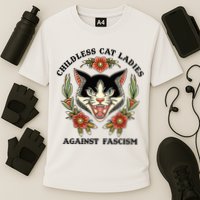 Childless Cat Ladies Against Fascism Cooling Performance Crew T-Shirt