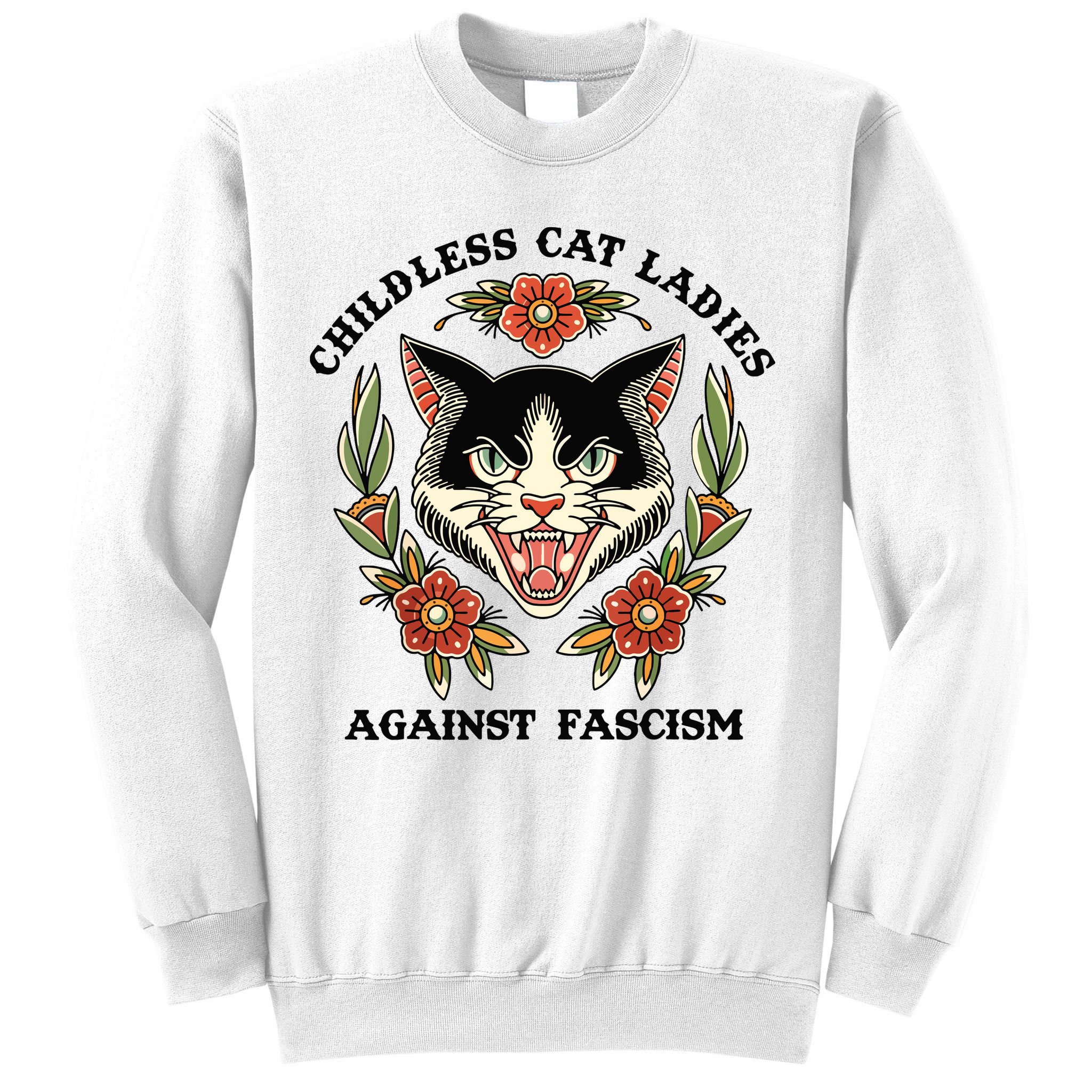 Childless Cat Ladies Against Fascism Sweatshirt