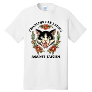 Childless Cat Ladies Against Fascism Tall T-Shirt