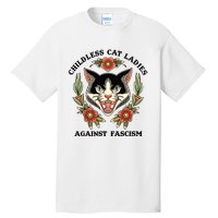 Childless Cat Ladies Against Fascism Tall T-Shirt