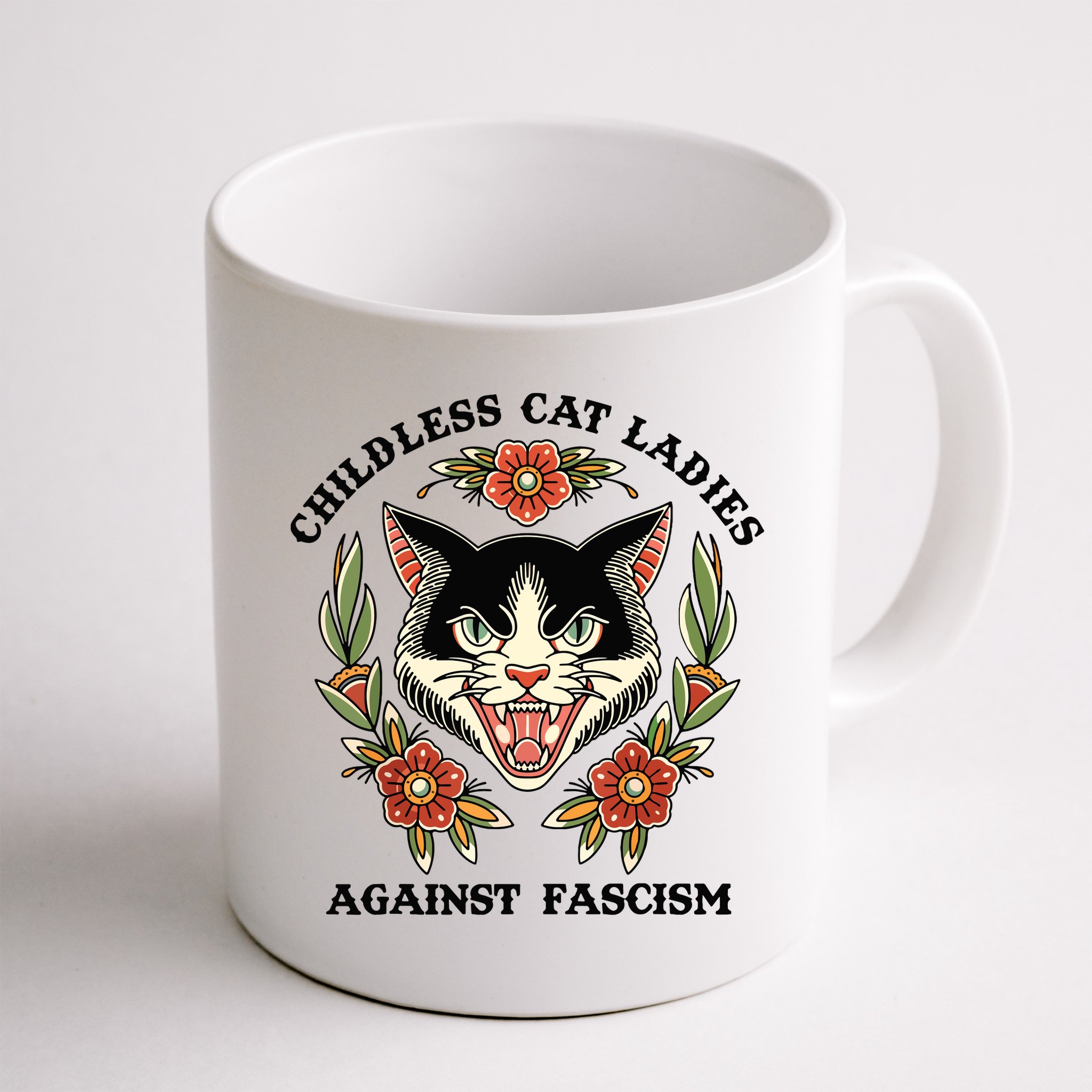 Childless Cat Ladies Against Fascism Mug