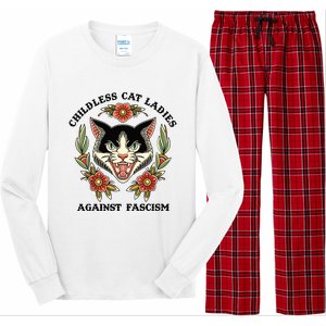 Childless Cat Ladies Against Fascism Long Sleeve Pajama Set