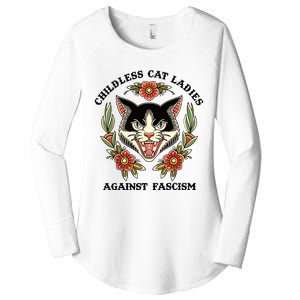 Childless Cat Ladies Against Fascism Women's Perfect Tri Tunic Long Sleeve Shirt