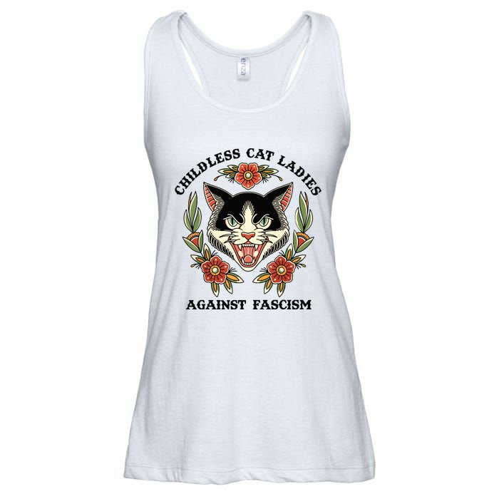 Childless Cat Ladies Against Fascism Ladies Essential Flowy Tank