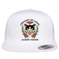 Childless Cat Ladies Against Fascism Flat Bill Trucker Hat