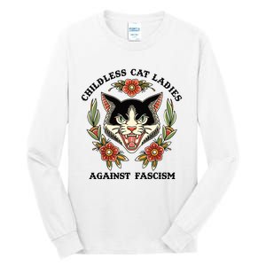 Childless Cat Ladies Against Fascism Tall Long Sleeve T-Shirt