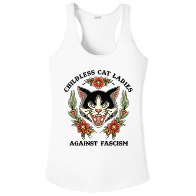 Childless Cat Ladies Against Fascism Ladies PosiCharge Competitor Racerback Tank