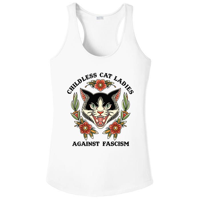 Childless Cat Ladies Against Fascism Ladies PosiCharge Competitor Racerback Tank