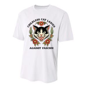 Childless Cat Ladies Against Fascism Performance Sprint T-Shirt