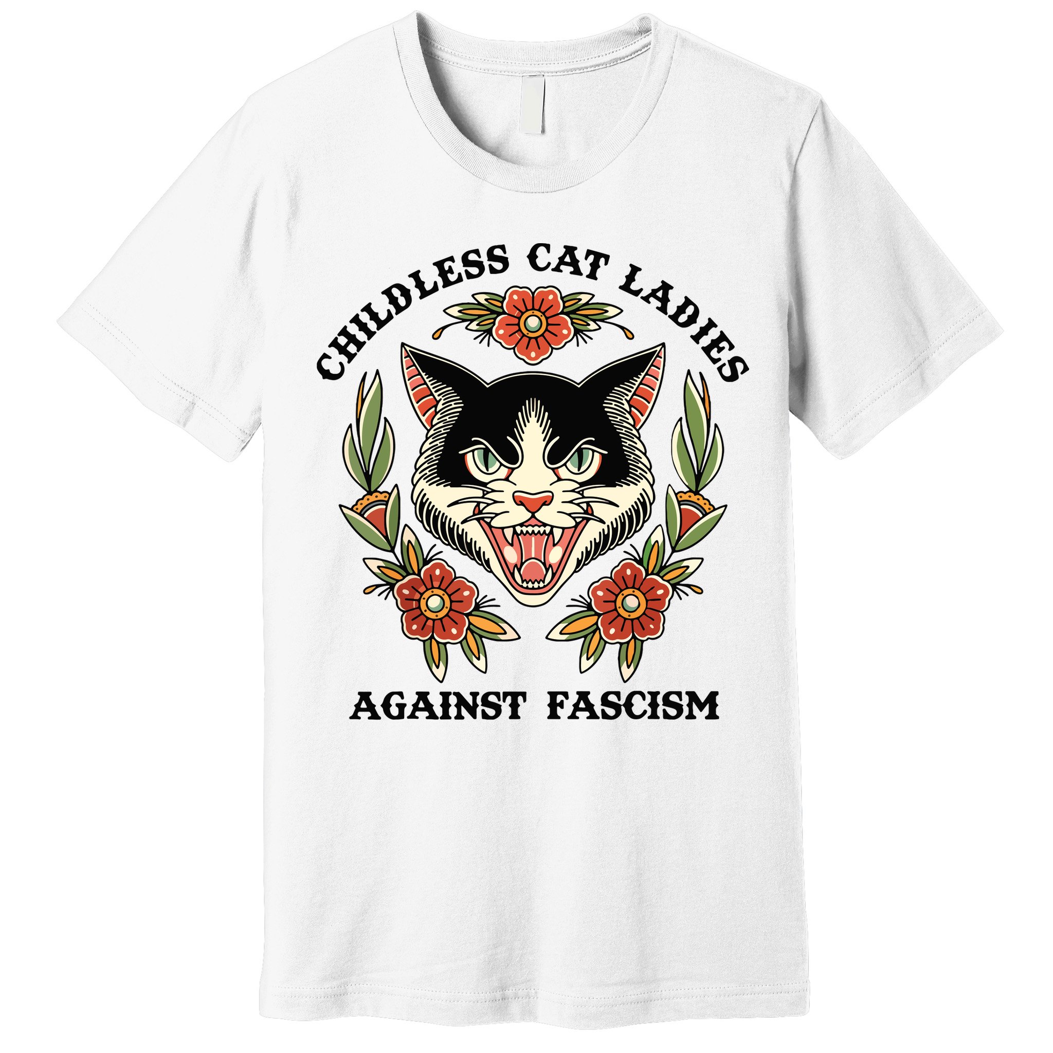 Childless Cat Ladies Against Fascism Premium T-Shirt
