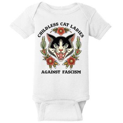 Childless Cat Ladies Against Fascism Baby Bodysuit