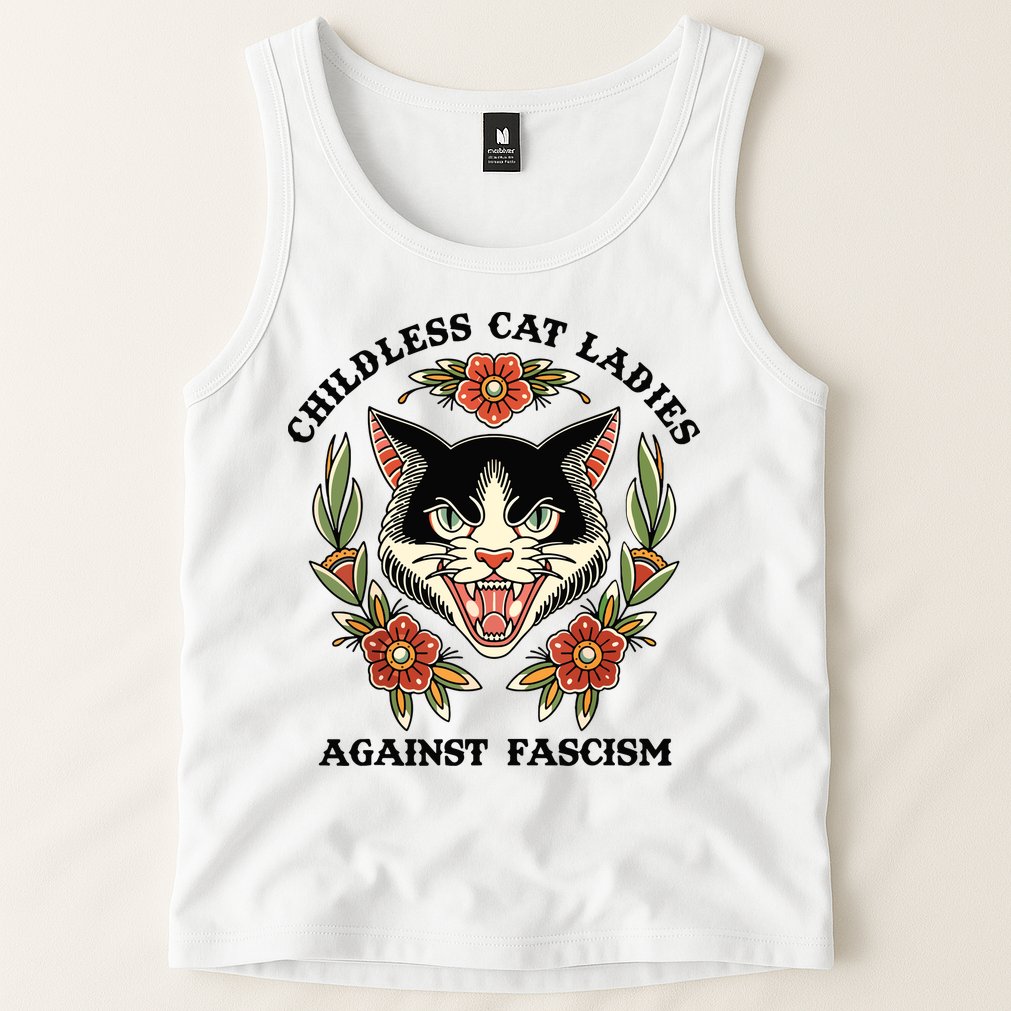 Childless Cat Ladies Against Fascism Tank Top