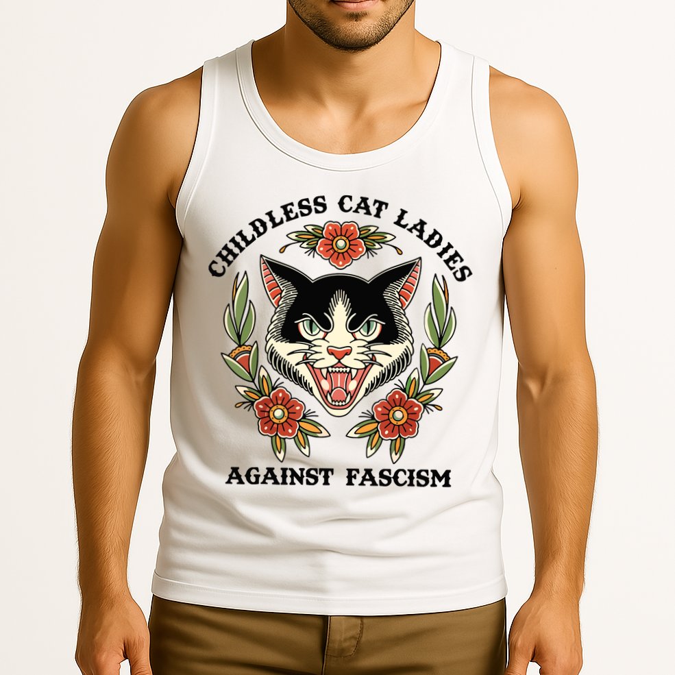 Childless Cat Ladies Against Fascism Tank Top