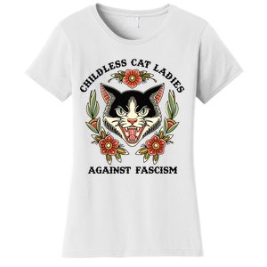 Childless Cat Ladies Against Fascism Women's T-Shirt