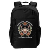 Childless Cat Ladies Against Fascism Funny Cat Feminist Daily Commute Backpack