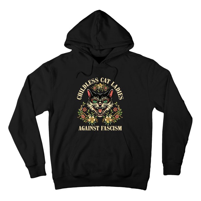 Childless Cat Ladies Against Fascism Hoodie