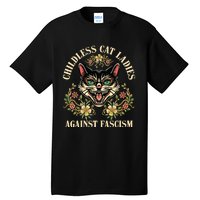 Childless Cat Ladies Against Fascism Tall T-Shirt