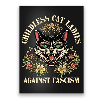 Childless Cat Ladies Against Fascism Poster