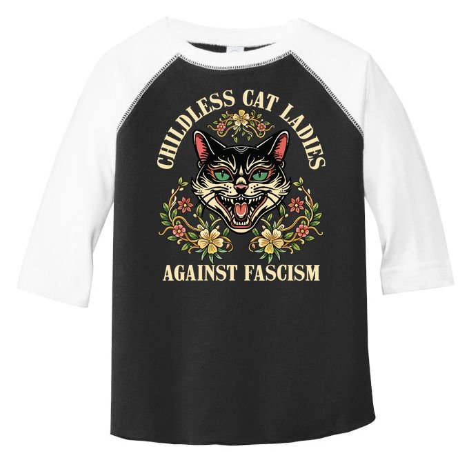 Childless Cat Ladies Against Fascism Toddler Fine Jersey T-Shirt
