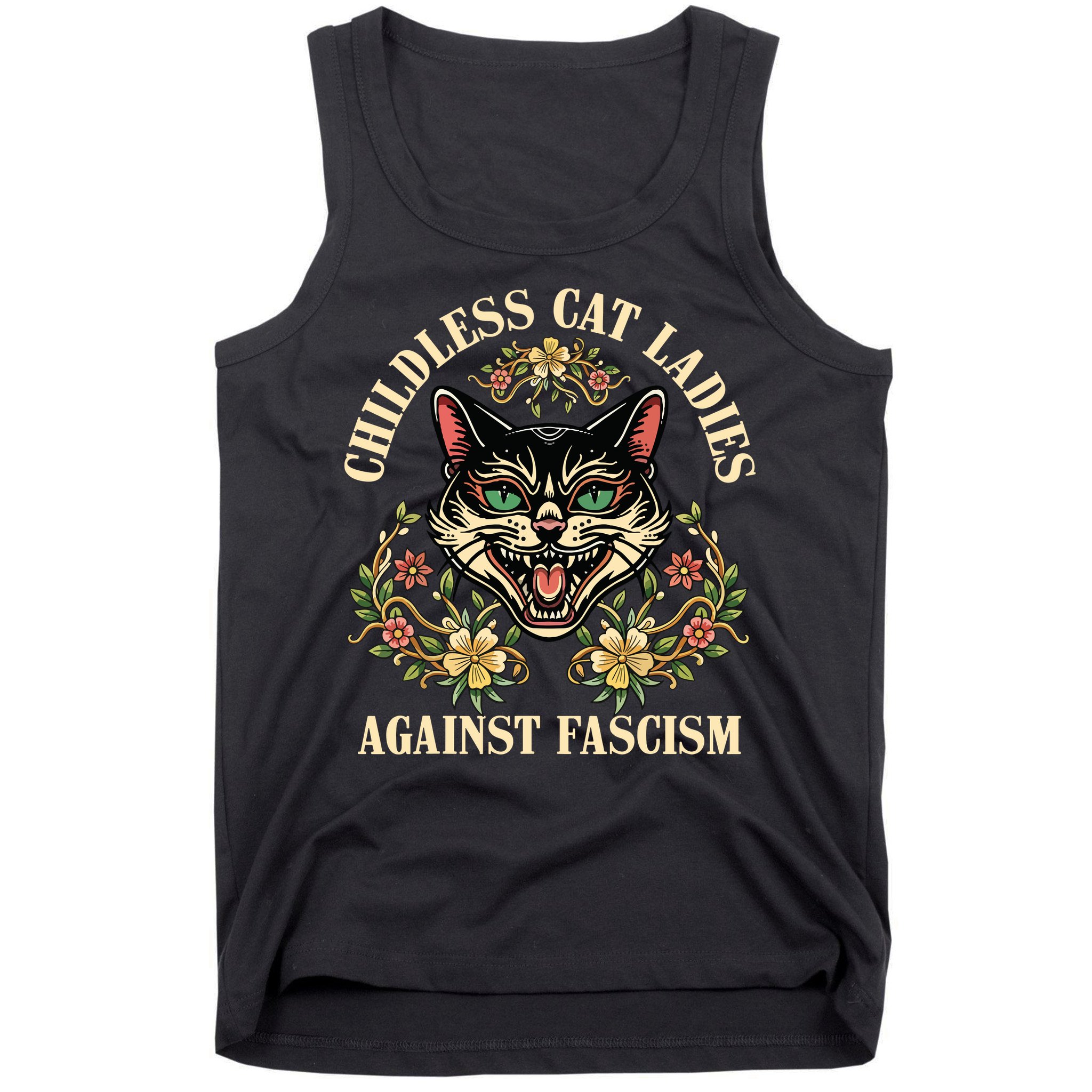 Childless Cat Ladies Against Fascism Tank Top