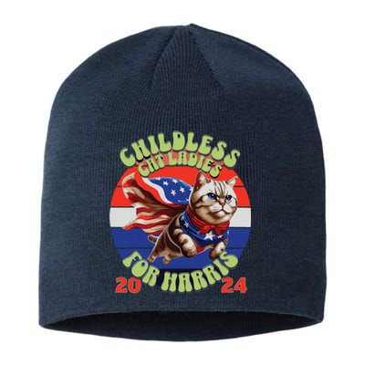 Childless Cat Ladies For Harris 2024 Sustainable Beanie