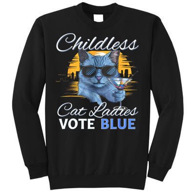 Childless Cat Ladies Vote Blue In November Kamala President Sweatshirt