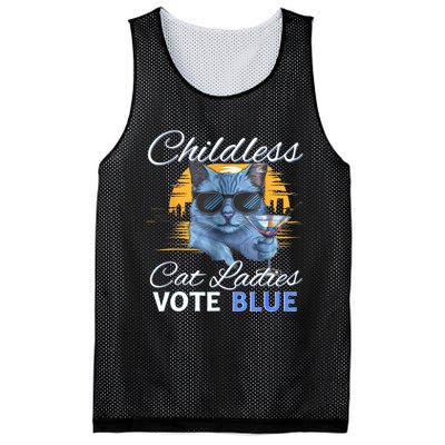 Childless Cat Ladies Vote Blue In November Kamala President Mesh Reversible Basketball Jersey Tank