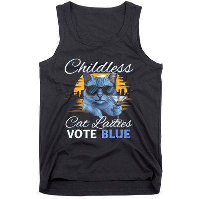 Childless Cat Ladies Vote Blue In November Kamala President Tank Top