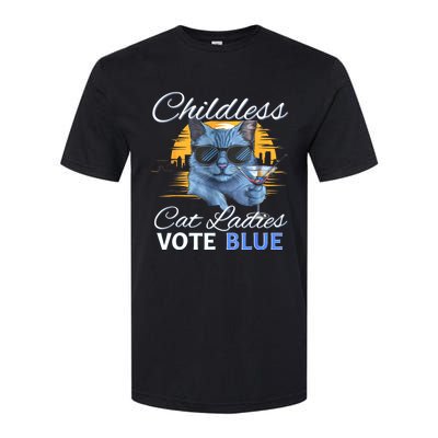 Childless Cat Ladies Vote Blue In November Kamala President Softstyle CVC T-Shirt