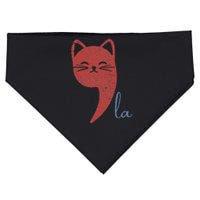 Cat Comma La Funny Kamala Harris For President 2024 USA-Made Doggie Bandana