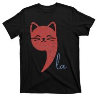 Cat Comma La Funny Kamala Harris For President 2024 T-Shirt