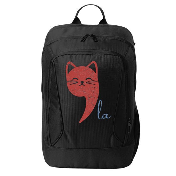 Cat Comma La Funny Kamala Harris For President 2024 City Backpack