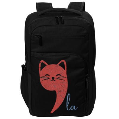 Cat Comma La Funny Kamala Harris For President 2024 Impact Tech Backpack