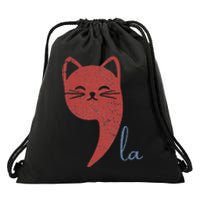 Cat Comma La Funny Kamala Harris For President 2024 Drawstring Bag