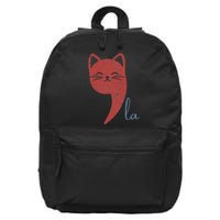 Cat Comma La Funny Kamala Harris For President 2024 16 in Basic Backpack